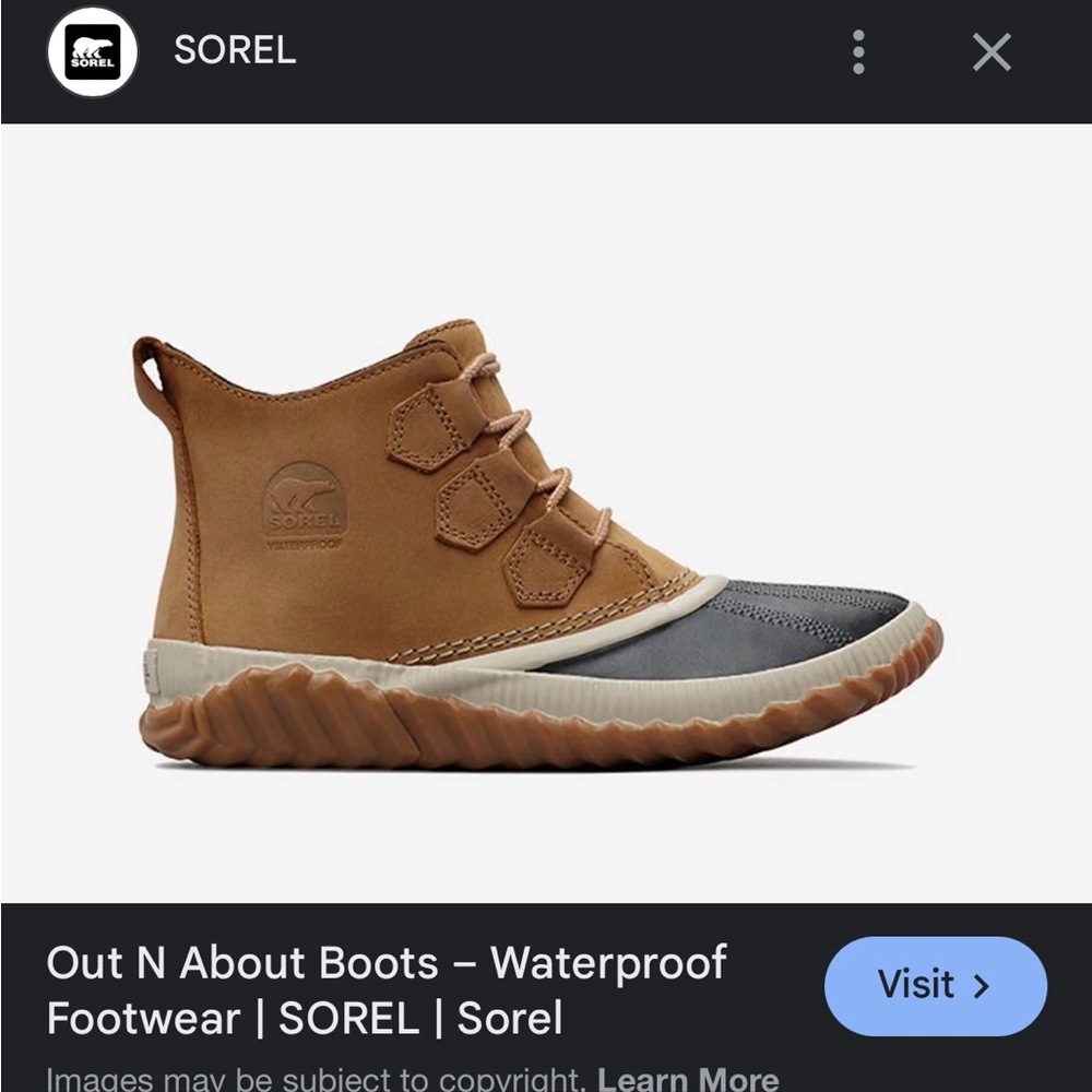 Sorel Out N About Boots - Tan and Black